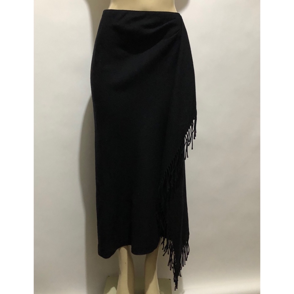 Ralph Lauren Black Size 10 Mid Faux Wrap Skirt